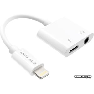 Купить Адаптер Borofone BV12 Lightning - Lightning (белый) в Минске, доставка по Беларуси