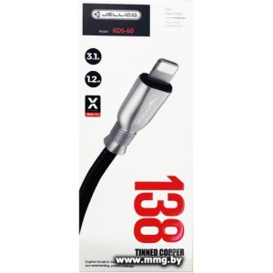 Кабель Jellico KDS-60 USB Type-A - Lightning (1.2 м, черный)