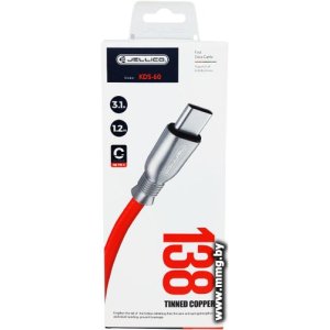 Кабель Jellico KDS-60 USB Type-A - USB Type-C (1.2 м, красны