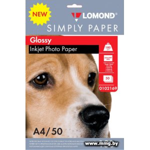 Купить Фотобумага Lomond глянцевая A4 180 г/м2 50л (0102169) в Минске, доставка по Беларуси