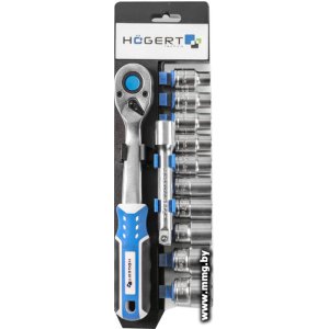 Купить Трещотка с набором головок Hogert HT1R332 в Минске, доставка по Беларуси