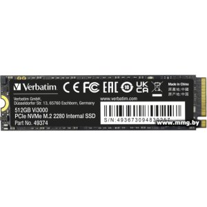 Купить SSD 512GB Verbatim Vi3000 49374 в Минске, доставка по Беларуси