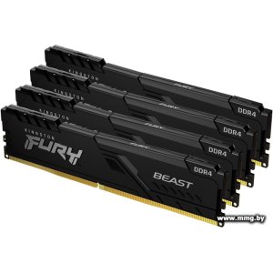 Купить 64GB (4x16GB) PC4-28800 Kingston FURY Beast KF432C16BBK4/64 в Минске, доставка по Беларуси