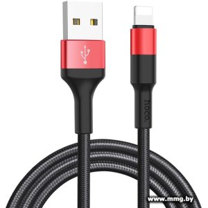 Купить Кабель Hoco X26 Lightning (черный/красный) в Минске, доставка по Беларуси