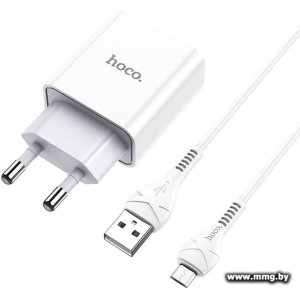 Зарядное устройство Hoco C81A microUSB (белый)