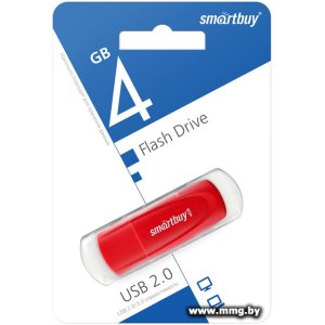 Купить 4GB SmartBuy Scout (красный) в Минске, доставка по Беларуси