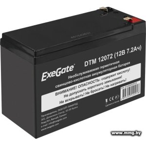 Купить ExeGate DTM 12072 (12В, 7.2 А·ч) <EX285952RUS> в Минске, доставка по Беларуси