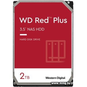 Купить 2000Gb WD Red Plus WD20EFPX в Минске, доставка по Беларуси