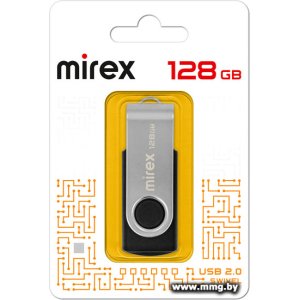 Купить 128GB Mirex SWIVEL BLACK (13600-FMURS128) в Минске, доставка по Беларуси