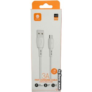 Кабель Vipfan X05 USB Type-A -microUSB (1 м, белый)