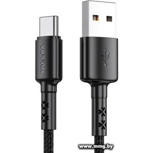 Кабель Vipfan X02 USB Type-A - USB-Type-C (1.2 м, черный)