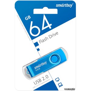 Купить 64GB SmartBuy Twist (синий) (SB064GB2TWB) в Минске, доставка по Беларуси