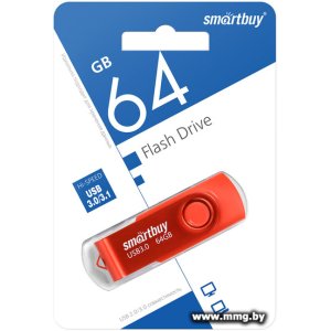 Купить 64GB SmartBuy Twist (красный) (SB064GB3TWR) в Минске, доставка по Беларуси