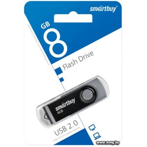 Купить 8GB SmartBuy Twist (черный) (SB008GB2TWK) в Минске, доставка по Беларуси