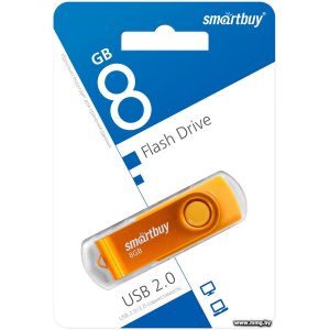 Купить 8GB SmartBuy Twist (желтый) (SB008GB2TWY) в Минске, доставка по Беларуси