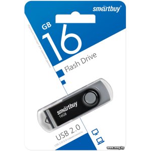 Купить 16GB SmartBuy Twist (черный) (SB016GB2TWK) в Минске, доставка по Беларуси