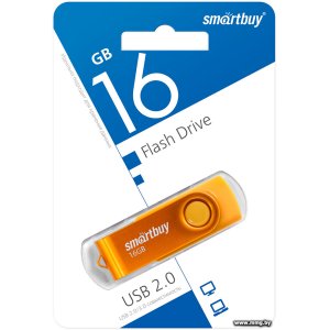 Купить 16GB SmartBuy Twist (желтый) (SB016GB2TWY) в Минске, доставка по Беларуси