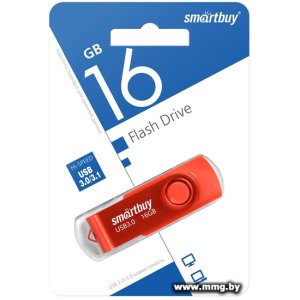 Купить 16GB SmartBuy Twist (красный) (SB016GB3TWR) в Минске, доставка по Беларуси
