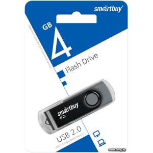 Купить 4GB SmartBuy Twist (черный) в Минске, доставка по Беларуси