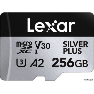 Lexar 256GB microSDXC SILVER PLUS LMSSIPL256G-BNANG