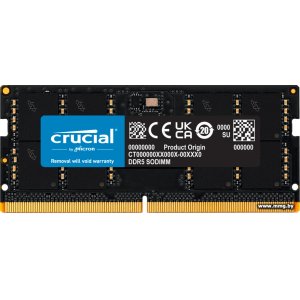 Купить SODIMM-DDR5 16GB PC5-38400 Crucial CB16GS4800 в Минске, доставка по Беларуси