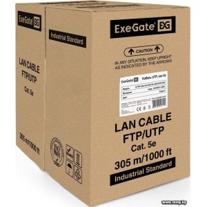 Купить Кабель ExeGate UTP4-C5e-CU-S25-IN -LSZH-GR-305 EX289281RUS в Минске, доставка по Беларуси