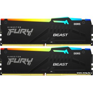 Купить 64Gb (2x32Gb) PC5-48000 Kingston KF560C30BBEAK2-64 в Минске, доставка по Беларуси