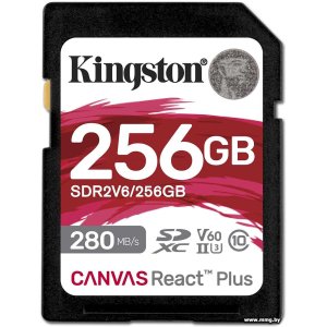 Kingston 256GB SDXC Canvas React Plus SDR2V6/256GB