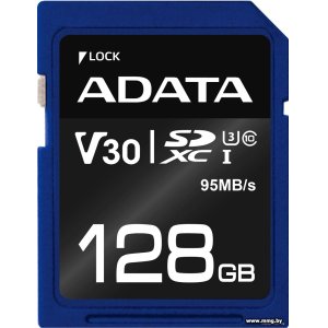 ADATA 128GB SDXC Premier Pro ASDX128GUI3V30S-R