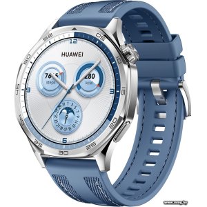 Купить Huawei Watch GT 5 46мм Vili-B19W Blue Woven Strap в Минске, доставка по Беларуси