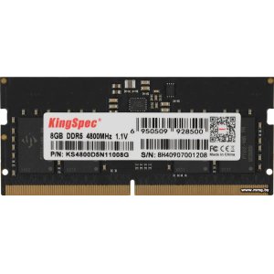 Купить SODIMM-DDR5 8GB PC5-38400 KingSpec KS4800D5N11008G в Минске, доставка по Беларуси