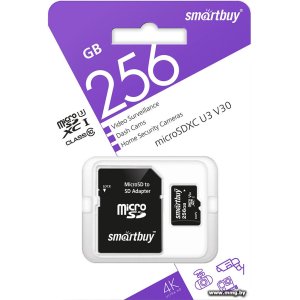 Купить SmartBuy 256GB microSDXC SB256GBSDCCTV в Минске, доставка по Беларуси