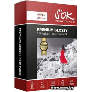 Фотобумага S'OK A6 240 г/м2 50 листов SA6240050G