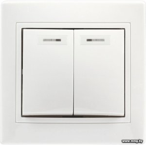 Купить Выключатель SmartBuy Венера SBE-01w-10-SW2-1 в Минске, доставка по Беларуси