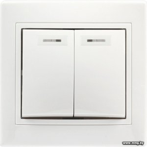 Купить Выключатель SmartBuy Венера SBE-01w-10-SW2-1-c в Минске, доставка по Беларуси