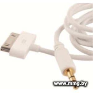 Кабель Vcom CV223 3.5 мм jack - Apple 30-pin (1 м, белый)
