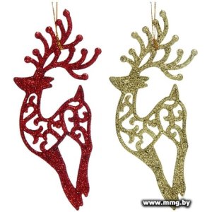 Купить Серпантин Олень в блестках 2шт (красный/золотистый) 916-699 в Минске, доставка по Беларуси