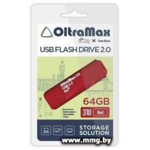 Купить 64GB OltraMax 310 (красный) OM-64GB-310-Red в Минске, доставка по Беларуси