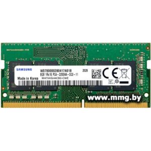 Купить SODIMM-DDR4 8GB PC4-25600 Samsung M471A1G44CB0-CWE в Минске, доставка по Беларуси