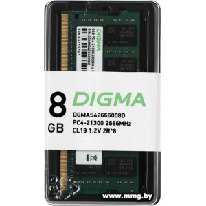 Купить SODIMM-DDR4 8GB PC4-21300 Digma DGMAS42666008D в Минске, доставка по Беларуси