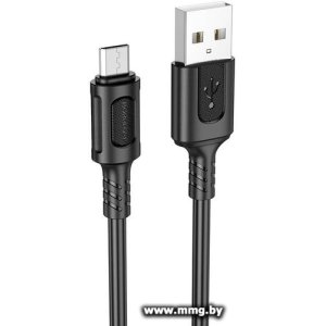 Кабель Borofone BX111 USB Type-A - microUSB (1 м, черный)