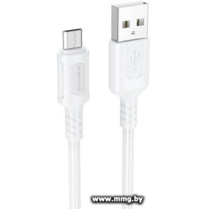 Кабель Borofone BX111 USB Type-A - microUSB (1 м, белый)