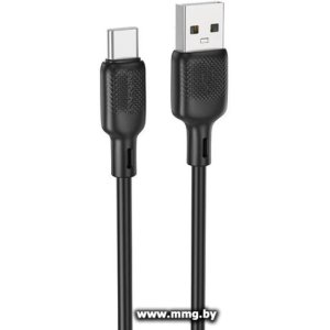 Кабель Borofone BX113 USB Type-A - USB Type-C (3 м, черный)