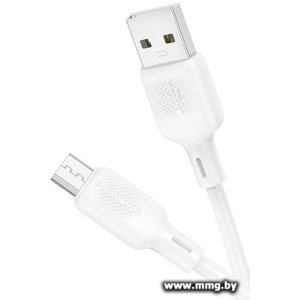 Кабель Borofone BX113 USB Type-A - microUSB (1 м, белый)
