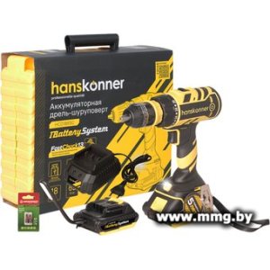 Купить Hanskonner HCD1865C (с 2-мя АКБ, кейс) в Минске, доставка по Беларуси