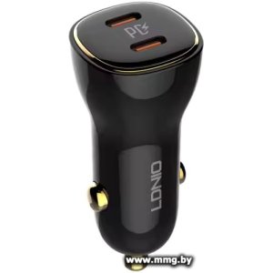 Автозарядка LDNIO C104 (с кабелем Lightning)