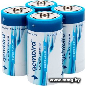 Батарейка Gembird D(LR20) GB-LR20-4B
