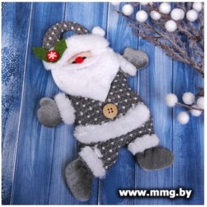 Елочная игрушка Серпантин Дед Мороз озорной (серый) 196-642