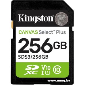 Купить Kingston 256GB SDXC Canvas Select Plus SDS3/256GB в Минске, доставка по Беларуси