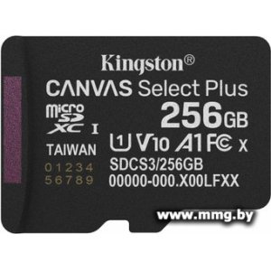 Купить Kingston 256GB microSDXC Canvas Select Plus SDCS3/256GBSP в Минске, доставка по Беларуси